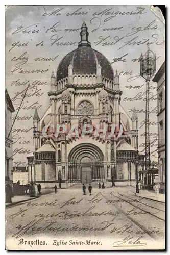 Belgie Belgique Bruxelles Cartes postales Eglise Sainte Marie