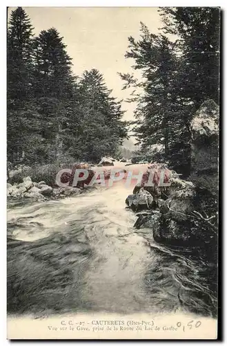 CAuterets Cartes postales Vue sur le Gave prise de la route du lac de gaube