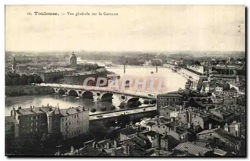 Toulouse Cartes postales Vue generale sur la Garonne