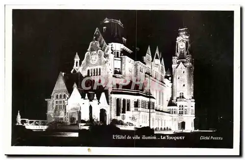 Le Touquet Cartes postales L&#39hotel de ville illumine