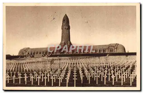 Douaumont Ansichtskarte AK ossuaire et cimetiere national (17000 tombes)