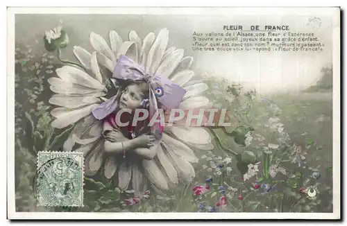 Cartes postales Fantaisie Enfant Fleur de FranceAlsace