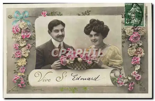 Cartes postales Fantaisie Vive St Edouard couple