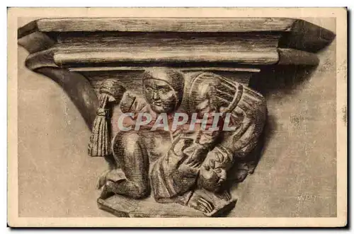 Bourg Cartes postales La crrection maritale Detail des stalles