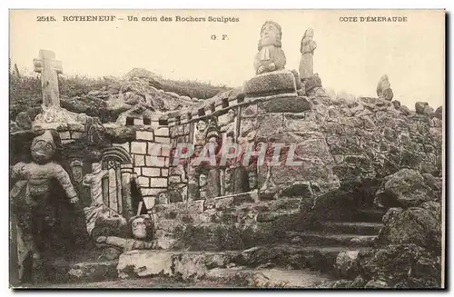 Rotheneuf Ansichtskarte AK Un coin des rochers sculptes Cote d&#39emeraude