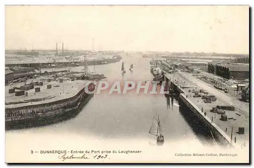 Dunkerque Ansichtskarte AK entree du port prise de Leughenaer