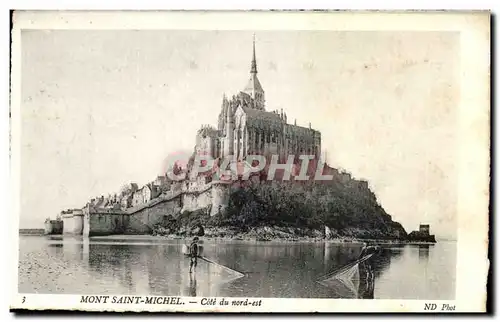 Mont Saint Michel Ansichtskarte AK Cote du nord est (pecheurs)