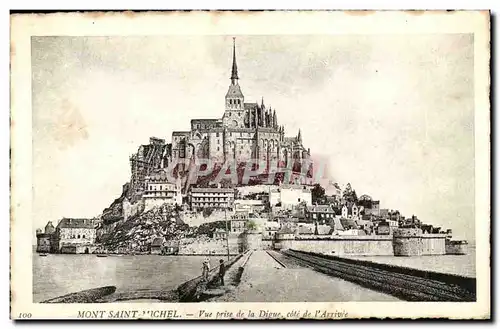 Mont Saint Michel Cartes postales Vue prise de la digue cote de l'arrivee