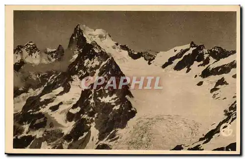 Les Ecrins Cartes postales Le galcier blanc vus des Agneaux