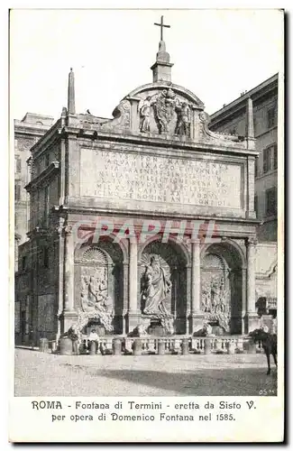 Italie Italie Roma Ansichtskarte AK Fontana di Termini eretta da Sisto V per opera di Domenico Fontana nel 1585