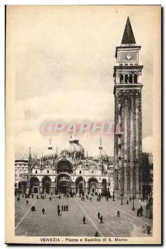 Italie Italie Venezia Ansichtskarte AK Plazza e Basilica di S Marco