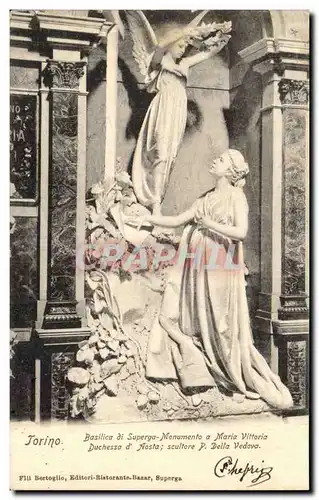 Italie Italie Torino Cartes postales Basilica di Superga Monumento a Maria Vittoria Duchessa d'Aosta scultore