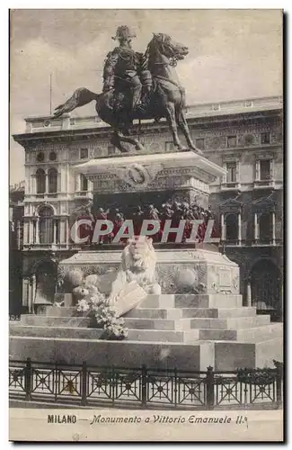 Italie Italie Milano Cartes postales Monumento a Vittorio Emanuelle II (lion)