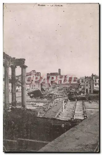 Italie Italia Rome Cartes postales Le forum (pub Comite du commerce Valognes Grande Cavalcade Loterie 13 aout 19