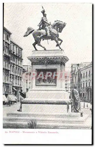 Italie Italia Napoli Cartes postales Monumento a Vittorio Emanuele