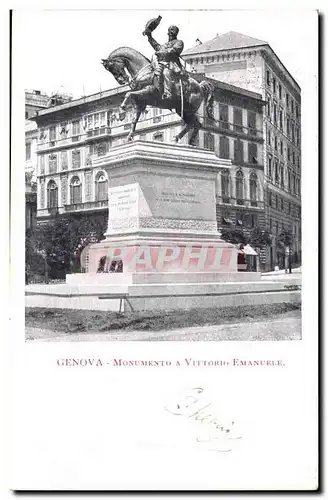 Italie Italia Genova Ansichtskarte AK Monumento a Vittorio Emanuelle