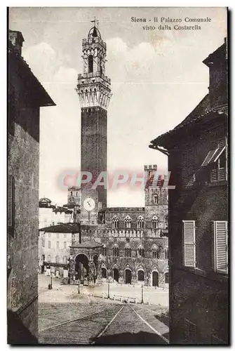 Italie Italia Siena Ansichtskarte AK Il Palazzo Comunale visto dalla Costarella