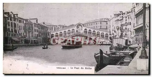 Italie Italia VEnise Ansichtskarte AK Le pont du rialto