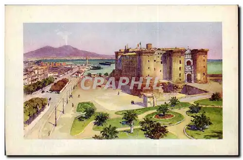 Italie Italia Napoli Ansichtskarte AK Piazza minicipio e Castelnuovo
