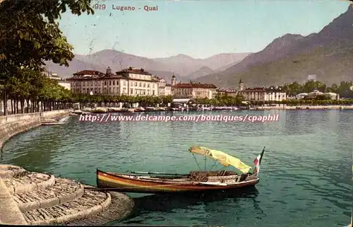 Italie italia Lugano Cartes postales Quai