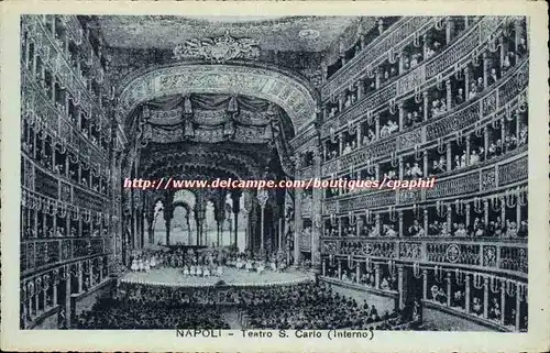 Italie italia Napoli Cartes postales Teatro S Carlo (interno)