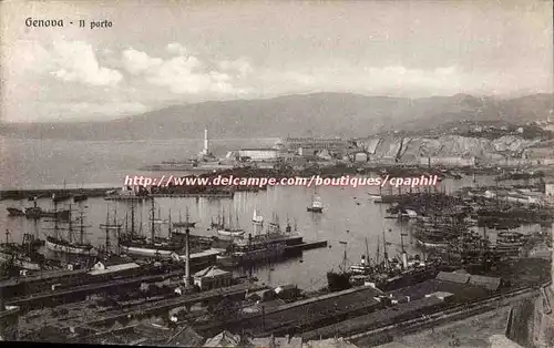 Italie italia Genova Cartes postales i lporto (bateaux)