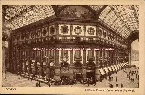 Italie italia Milano Cartes postales Galleria Vittorio Emanuelle II (interno)