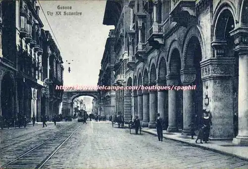 Italie italia Genova Cartes postales Vin XX settembre