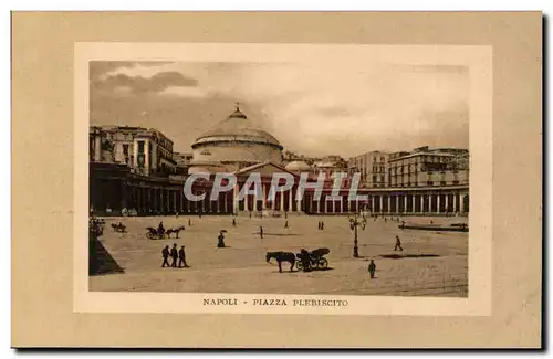 Italie Italia Napoli Cartes postales Piazza Plebiscito
