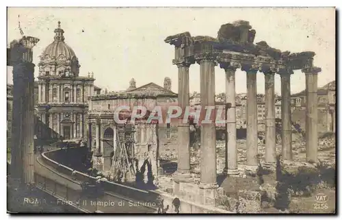 Italie Italia Roma Ansichtskarte AK Foro Il templo di Saturno