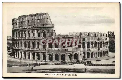 Italie Italia Roma Ansichtskarte AK Il colosseo o antiteatro Flavio