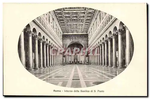 Italie Italia Roma Ansichtskarte AK Interno della Basilica di S Paolo