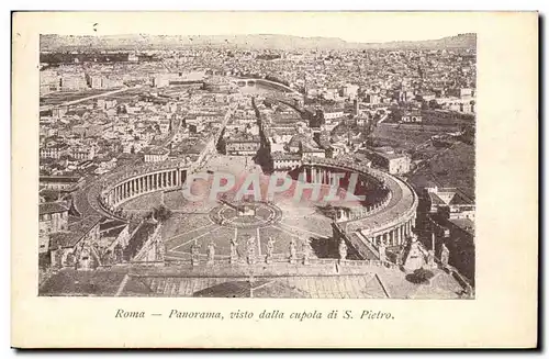 Italie Italia Roma Ansichtskarte AK Panorama visto dalla cupola di S Pietro