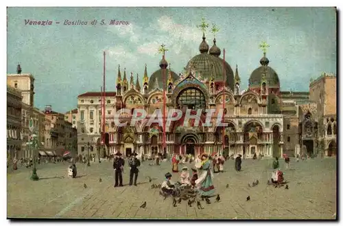 Italie Italia Venezia Ansichtskarte AK Basilica di S Marco