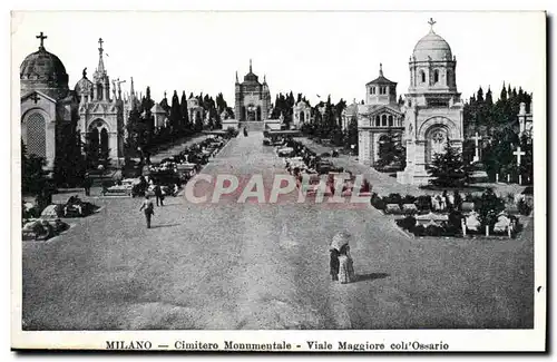 Italie Italia Milano Ansichtskarte AK Cimitero Monumentale Viale Maggiore coli Ossario