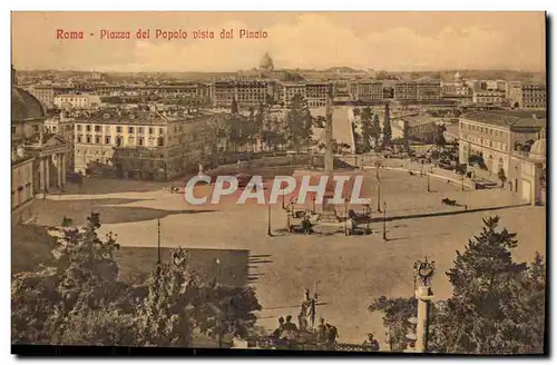 Italie Italia Roma Ansichtskarte AK Piazza del Popolo vista dal Pincio