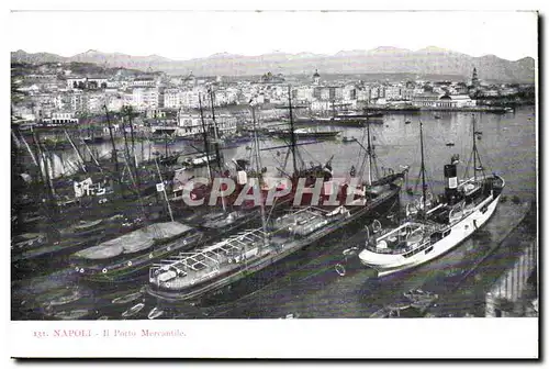 Italy - Italie - Napoli - Naples - Il Porte Mercantile - bateau - boat - Cartes postales