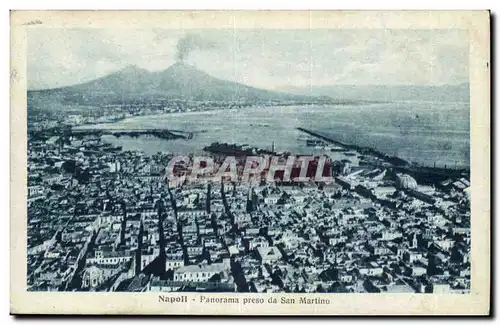 Italy - Italie - Napoli - Naples - Panorama preso da San Martino - Ansichtskarte AK