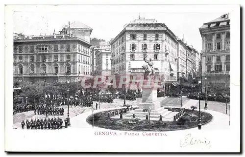 Italy - Italie - Genova - Genoa - Piazza Corvetto -Ansichtskarte AK