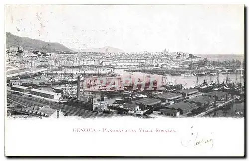 Italy - Italie - Genova - Genoa - Panorama da Villa Rosazza -Ansichtskarte AK