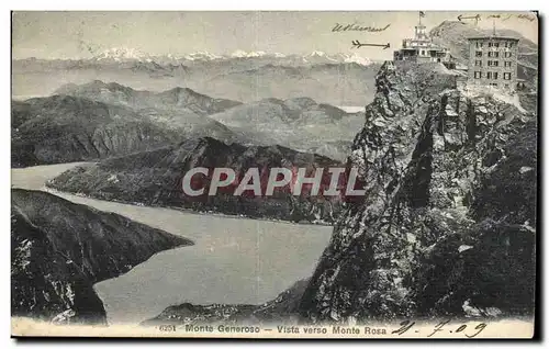 Italie - Italy - Lombardie - Lombardy - MOnte Generoso - Vista verso Monte Rosa - Cartes postales