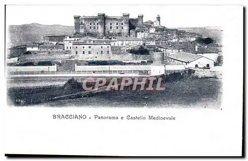 Italie - Italy - lazio - Bracciano - Panorama e Castello Medoevale- Ansichtskarte AK