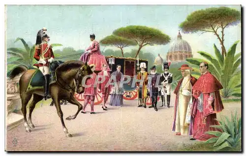 Italie - Italy - Cardinal- Cardinale - Clergy members- Horse - Cheval - - Cartes postales