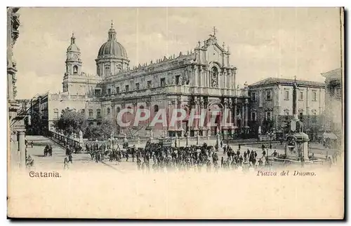 Cartes postales Italie Italia CAtania Piazza del duomo