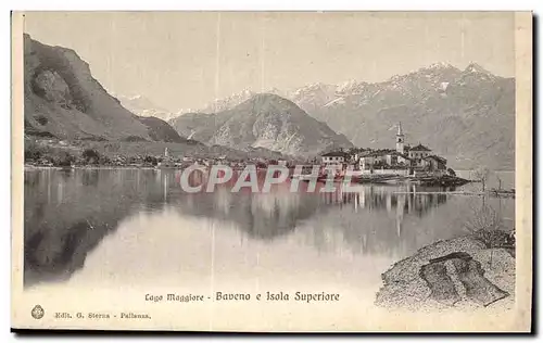 Ansichtskarte AK Italie Italia Lago Maggiore Baveno e Isola Superiore