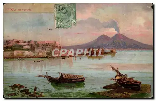 Cartes postales Italie Italia Napoli col Vesuvio Raggio