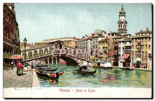 Ansichtskarte AK Italie Italia Venezia Venice Ponte di Rialto