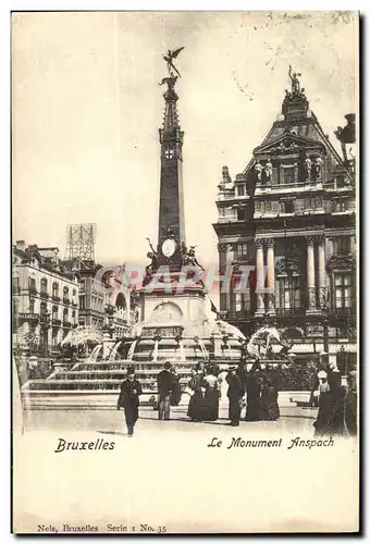 Belgie Belgique Bruxelles Ansichtskarte AK le monument Anspach