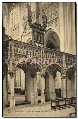 Belgie Belgique Cartes postales Louvain Eglise ST Pierre Le jube