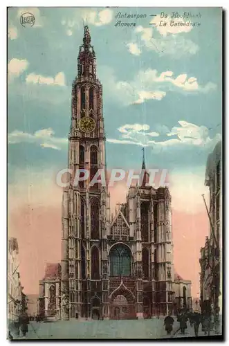 Belgie Belgique Ansichtskarte AK Antwerpen La cathedrale Anvers